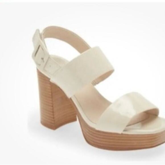 JEFFREY CAMPBELL Ammaly Black Slingback Platform Block Heel Sandal
 sz 9 - Picture 2 of 12